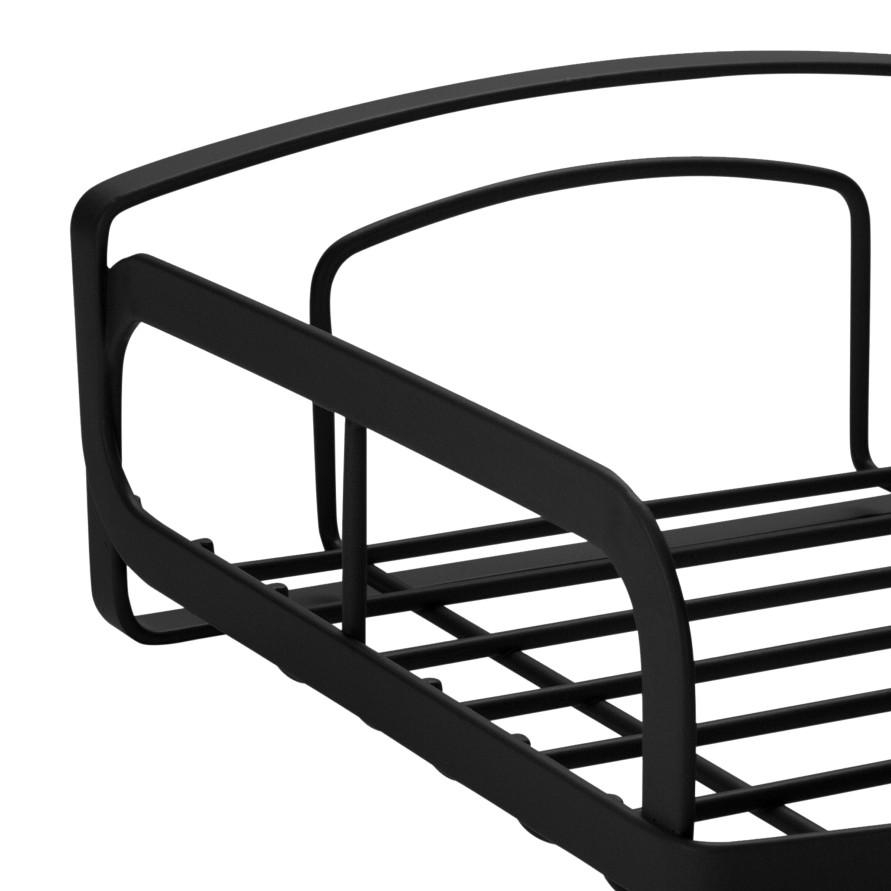 Matte Black Industrial Steel Napkin Holder with Raised Base