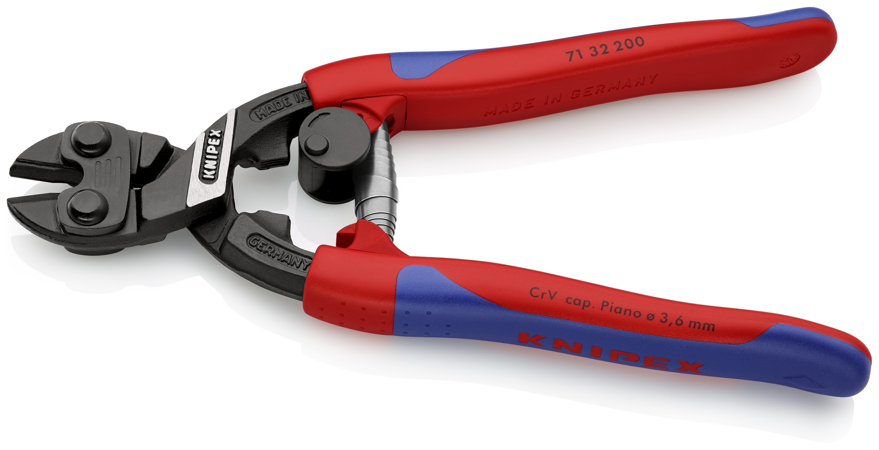 Knipex 8 Cushion Grip CoBolt Cutters 7132200 High Leverage Spring