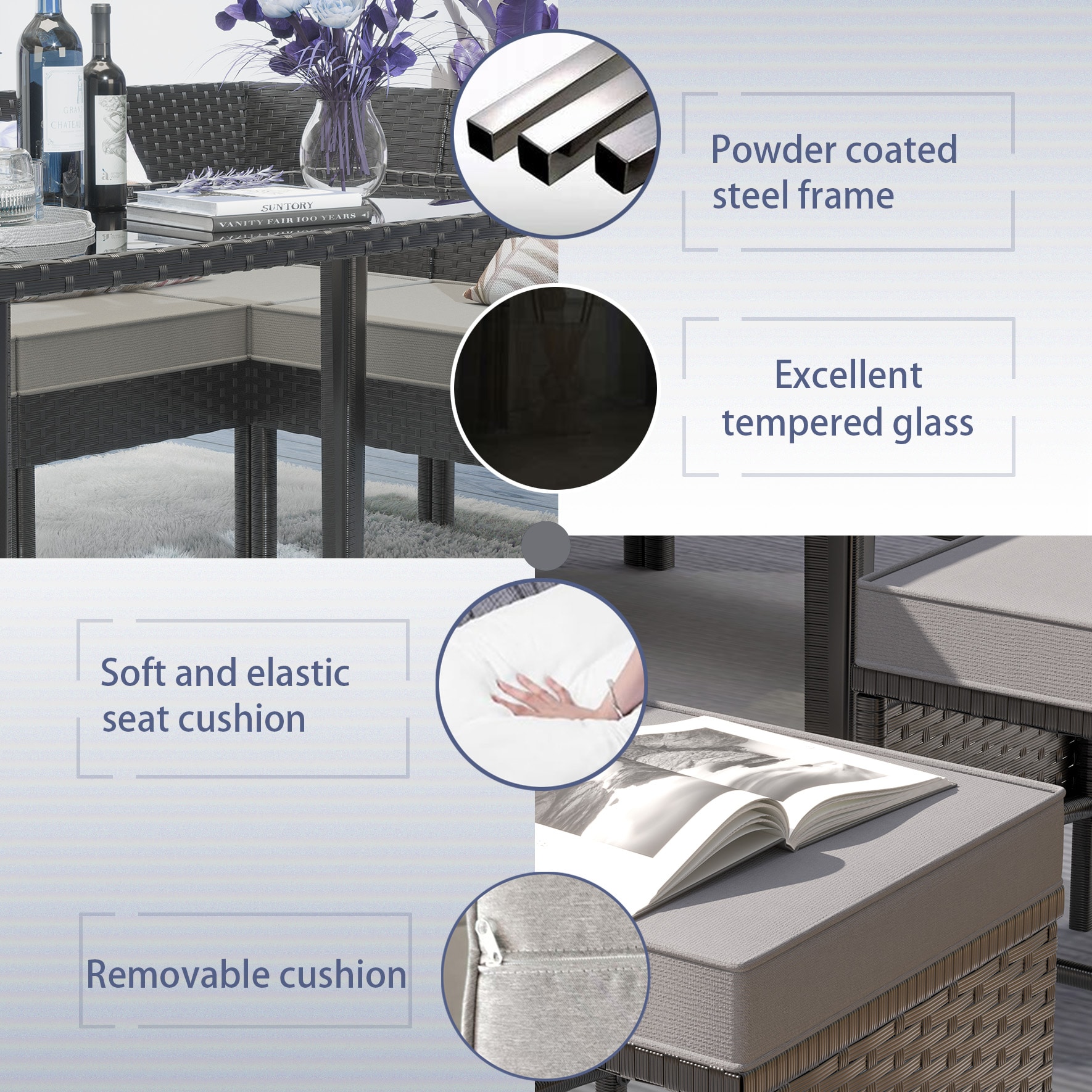 AHIOU HOME ZAAHG-P365907PS Patio-Sofas-Daybeds - View #6