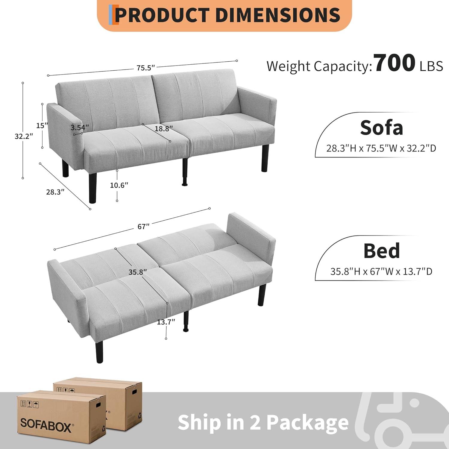 WhizMax PD-PHO-34KTFSRE futons - View #2