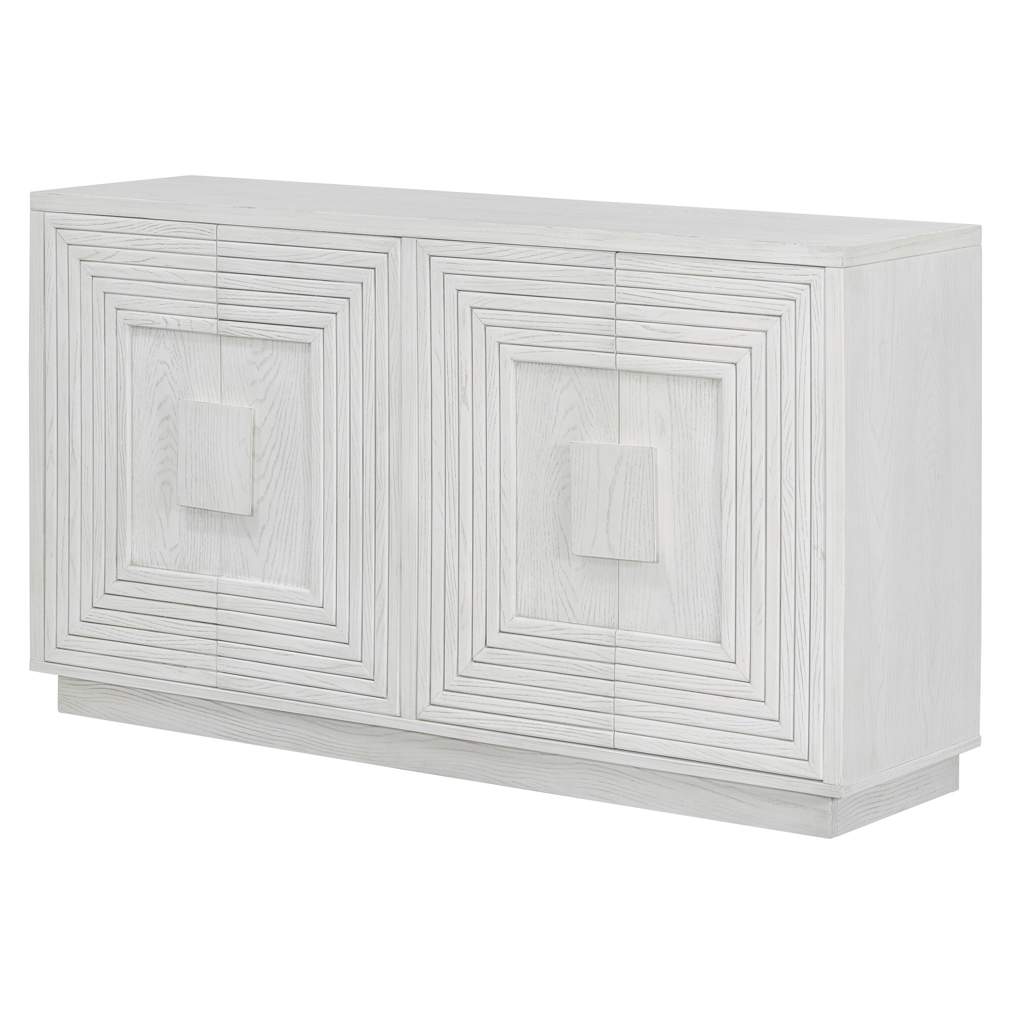 SINOFURN SYA330156WT Contemporary/Modern Antique White Reclaimed wood Sideboard