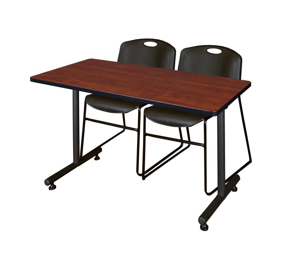 Regency MKTRCT4824CH44BK Training Red 4-Person Training Table (48-in W x 29-in H)
