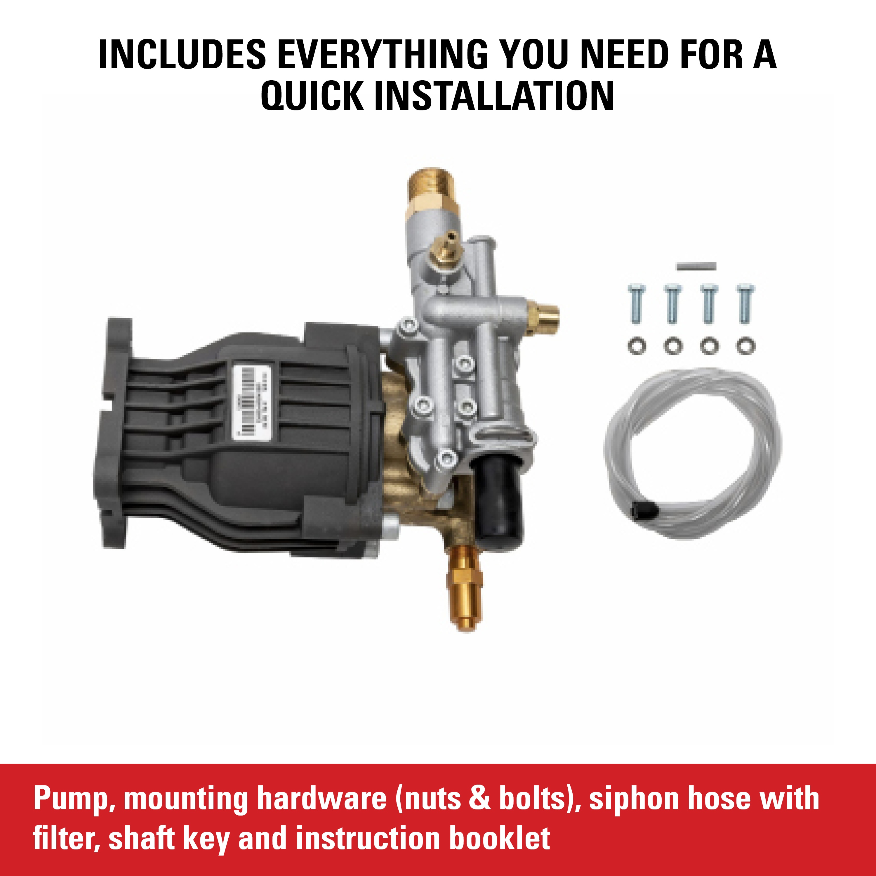 YAMATIC 3400 PSI Horizontal Pressure Washer Pump 3/4 Shaft @ 2.6 GPM Replacement OEM Pump Compatible with Simpson Honda Excel Brute and More Gas Power Washers 