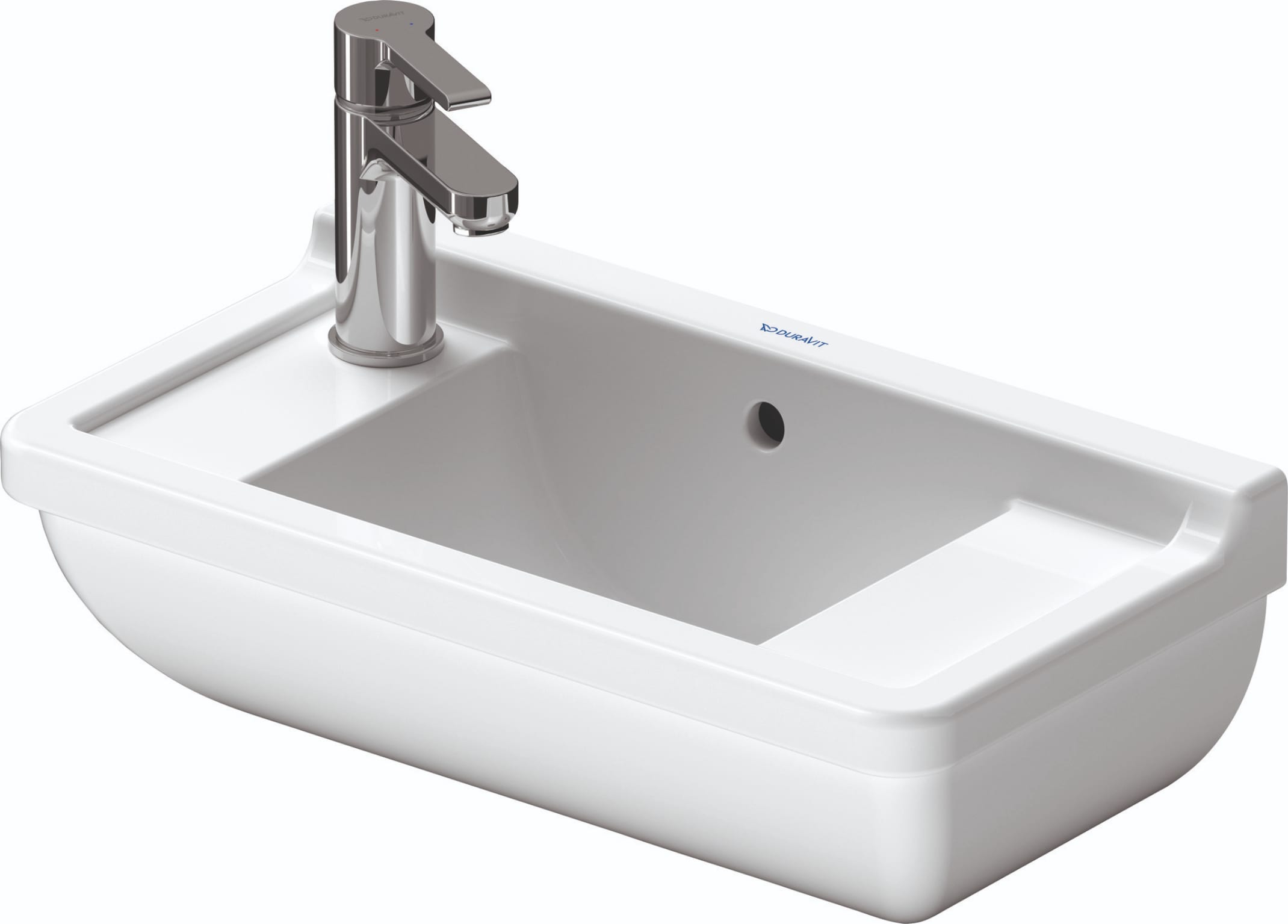 Duravit Starck 3 Handwaschbecken 45 x 32 cm 0750450000 optional mit Halbsäule 