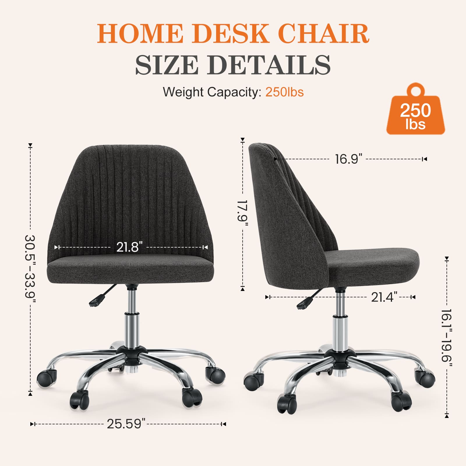 Sweetcrispy L-C-2776-DKGY Office-Chairs - View #6