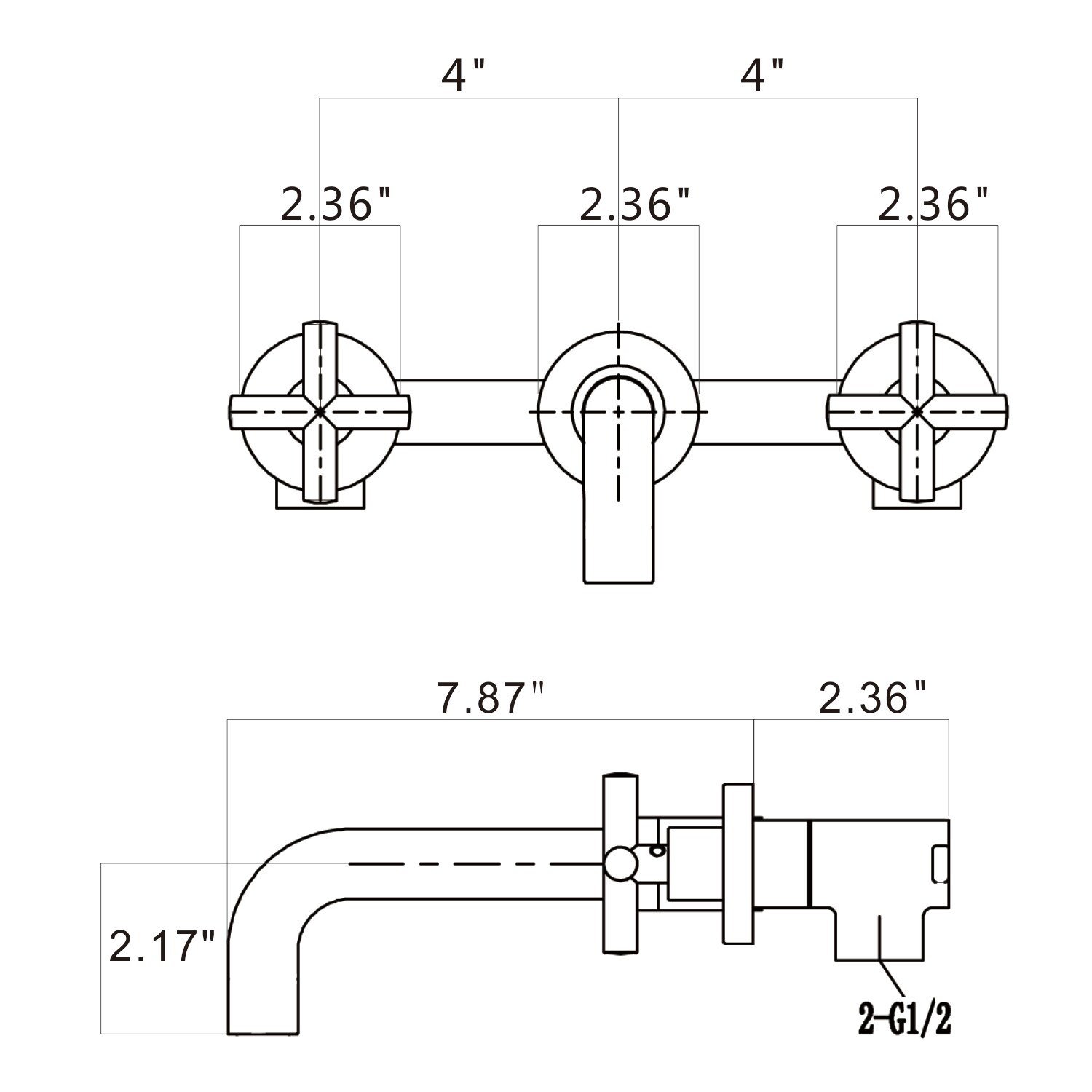 LUXEYARD DS-Y-W928-08BG Lavatory-Faucets - View #2