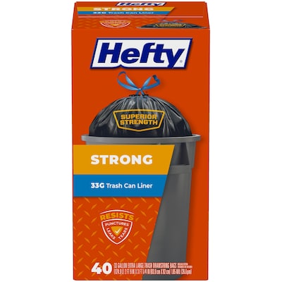 45 Gallon Hefty Extra Large Trash Bags 25 Count 