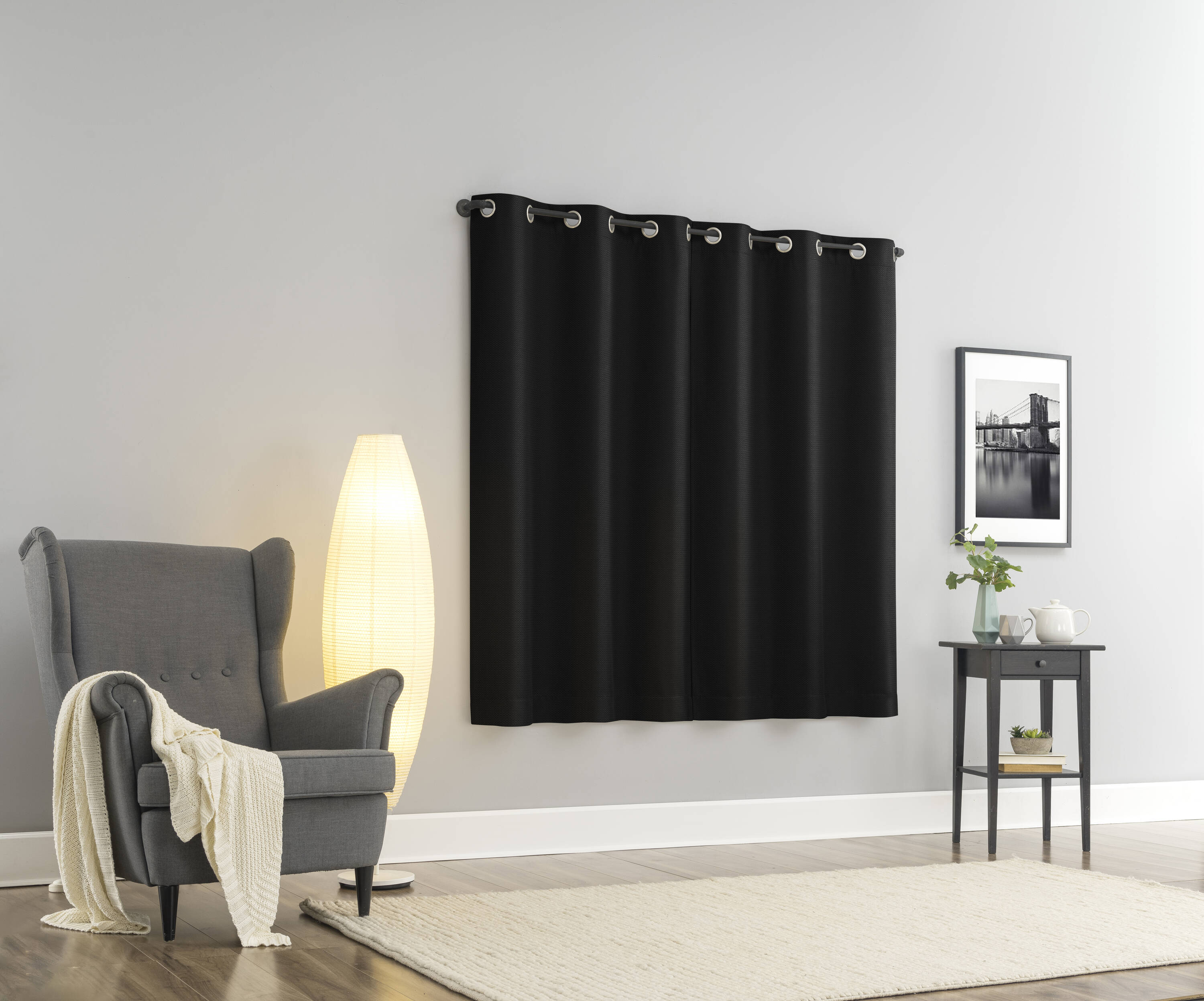 Sun Zero DAMIAN 40X63 BLACK curtains - View #5
