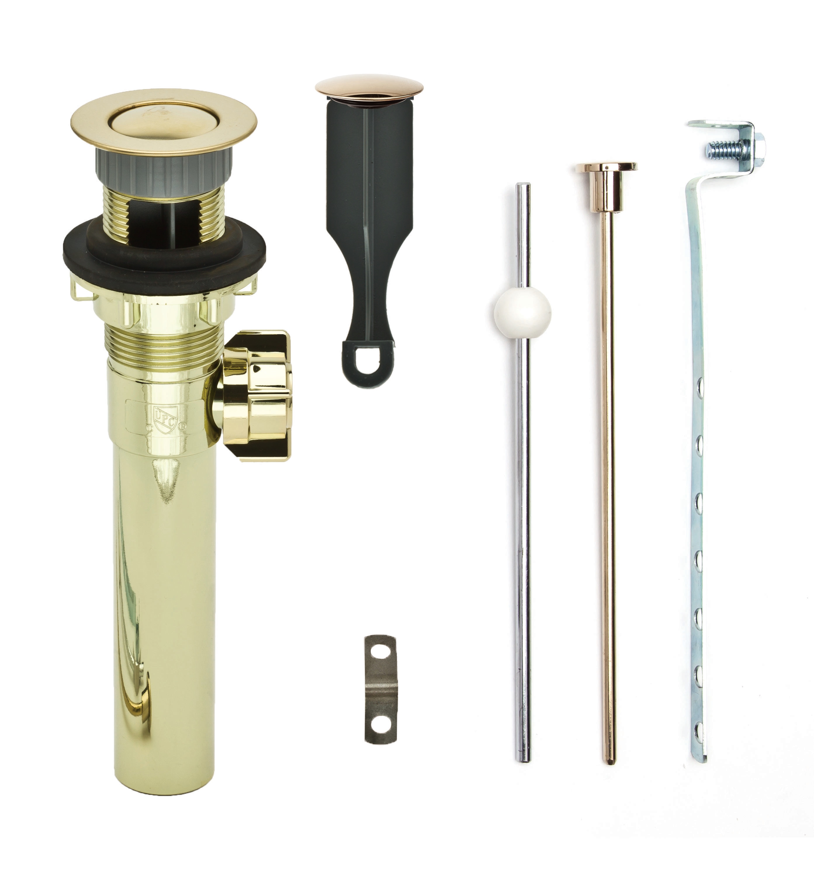 PF WaterWorks PF0733-PB-PB Polished brass Bathroom Sink pop up drain