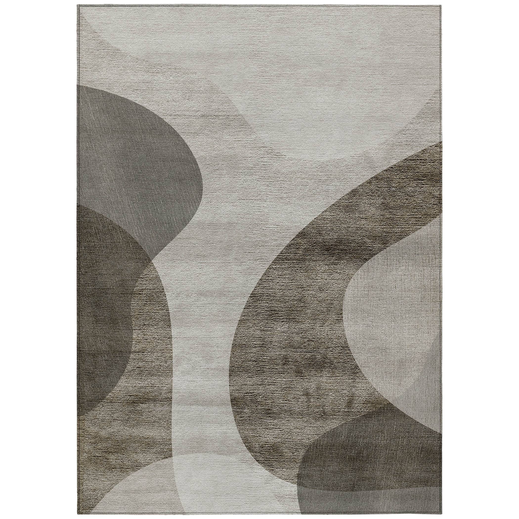 Addison Rugs ACN657TP30X46 Chantille ACN657TP 2 x 3 (ft) Polyester Taupe Rectangular Indoor/Outdoor Geometric Machine washable Area rug