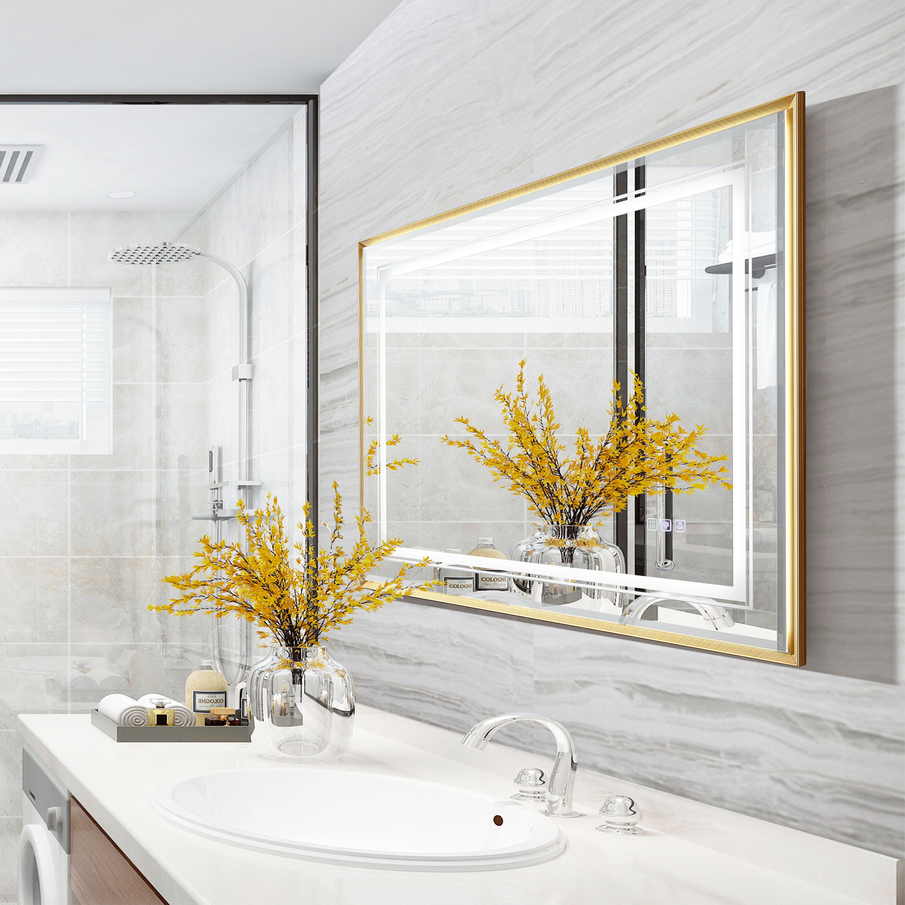 Forclover WBSG-127890 Framed-Bath-Mirrors - View #2