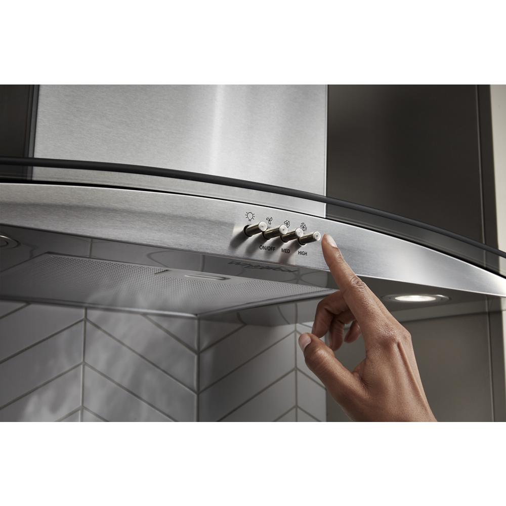 Whirlpool 30-in 340-CFM Convertible Stainless Steel Wall-Mounted Range ...