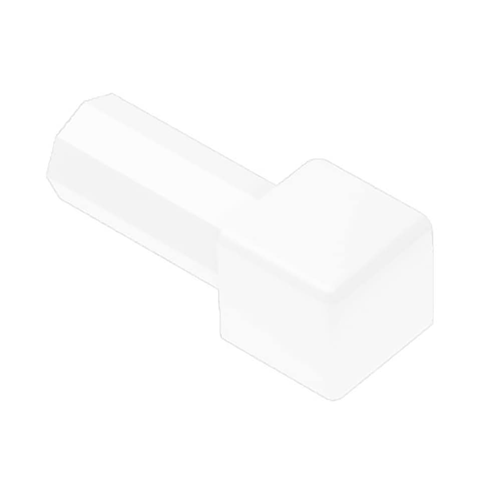 Schluter Systems E/PQ100BW Quadec 0.375-in W x 1.0-in L Bright white PVC Outside corner Tile Edge Trim