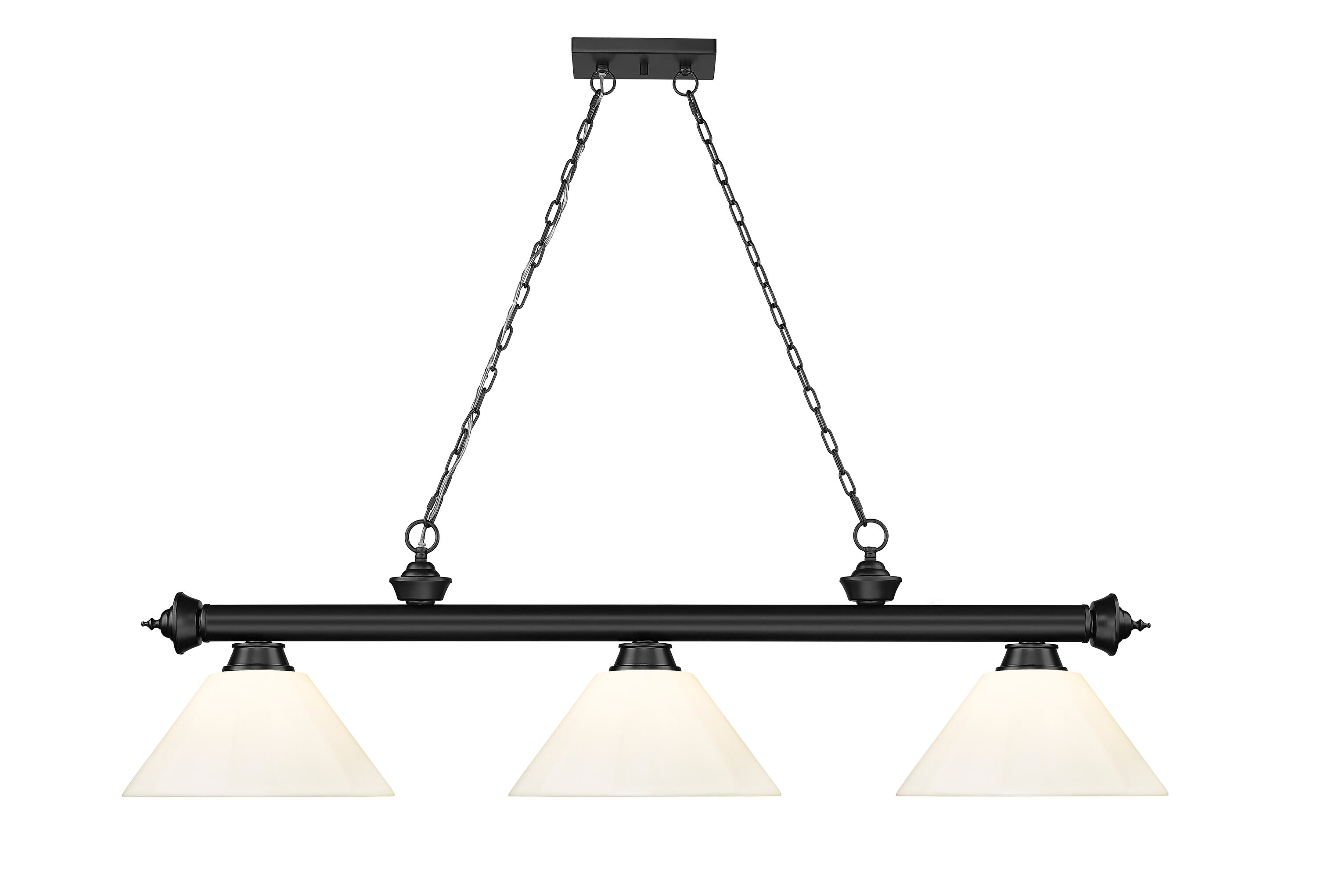 Z-Lite 2306-3MB-PWH Pool-Table-Lighting - View #2