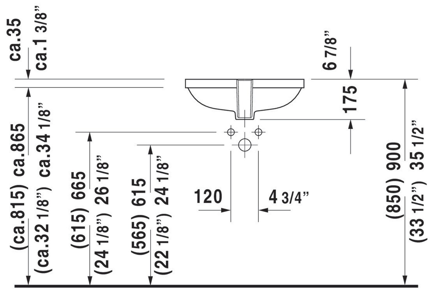 Duravit 0338490017 Bath-Sink - View #3
