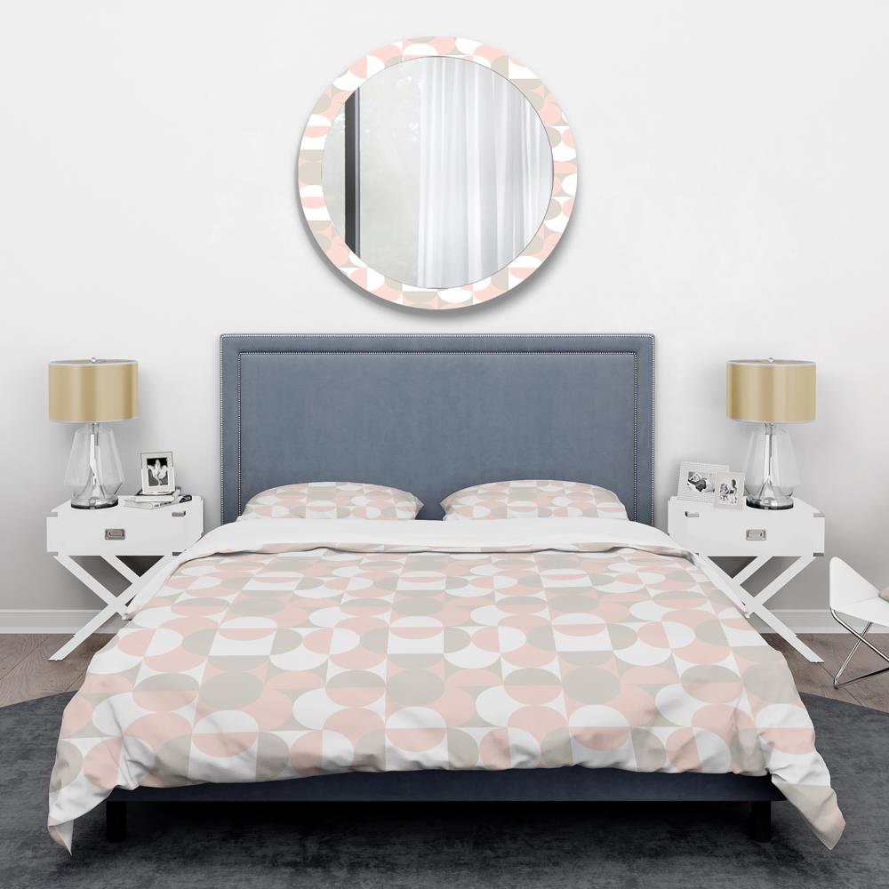Designart 3 -Piece Pink King Duvet cover Set #BED24155-K