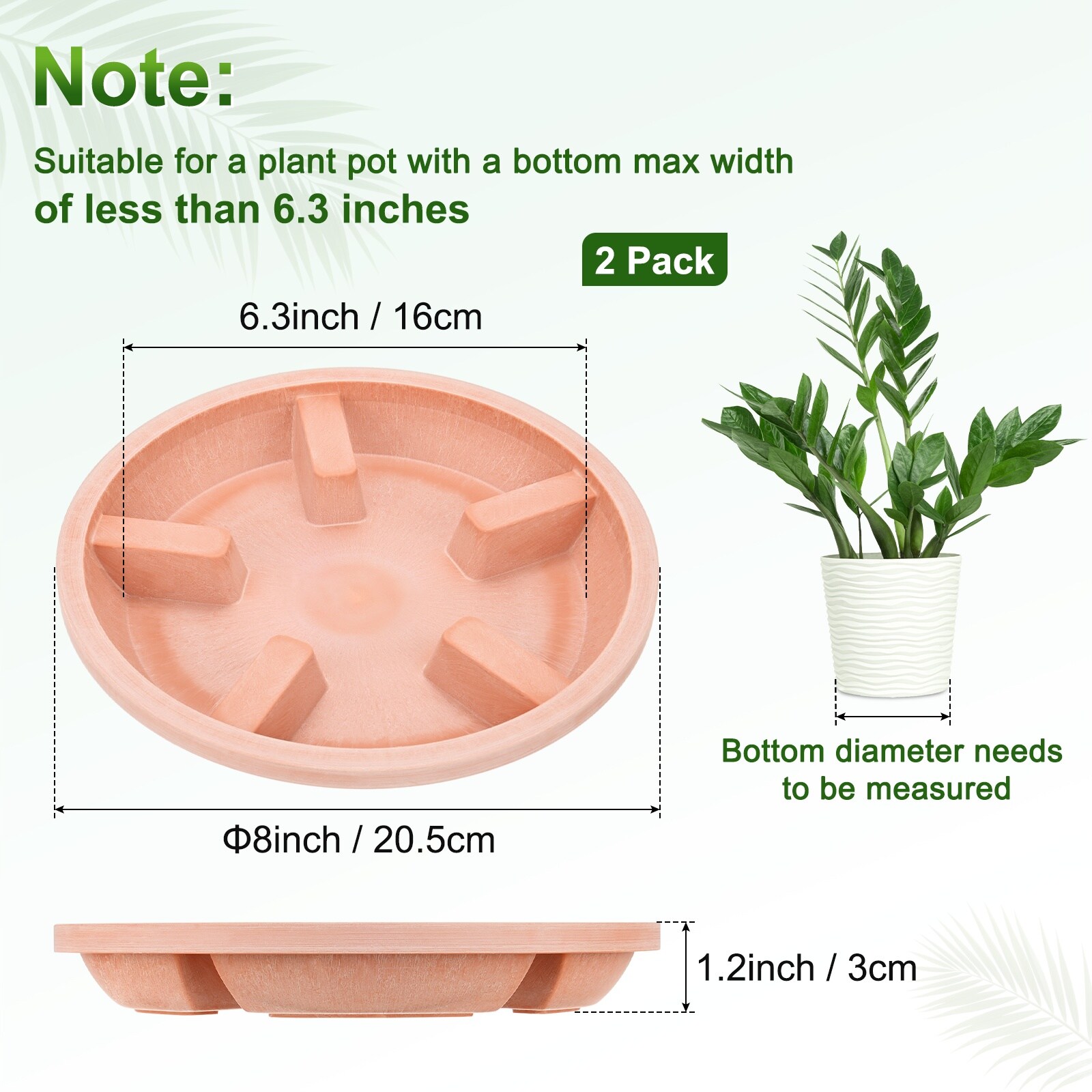 Unique Bargains S26081901UX1873 Plant-Saucers - View #3