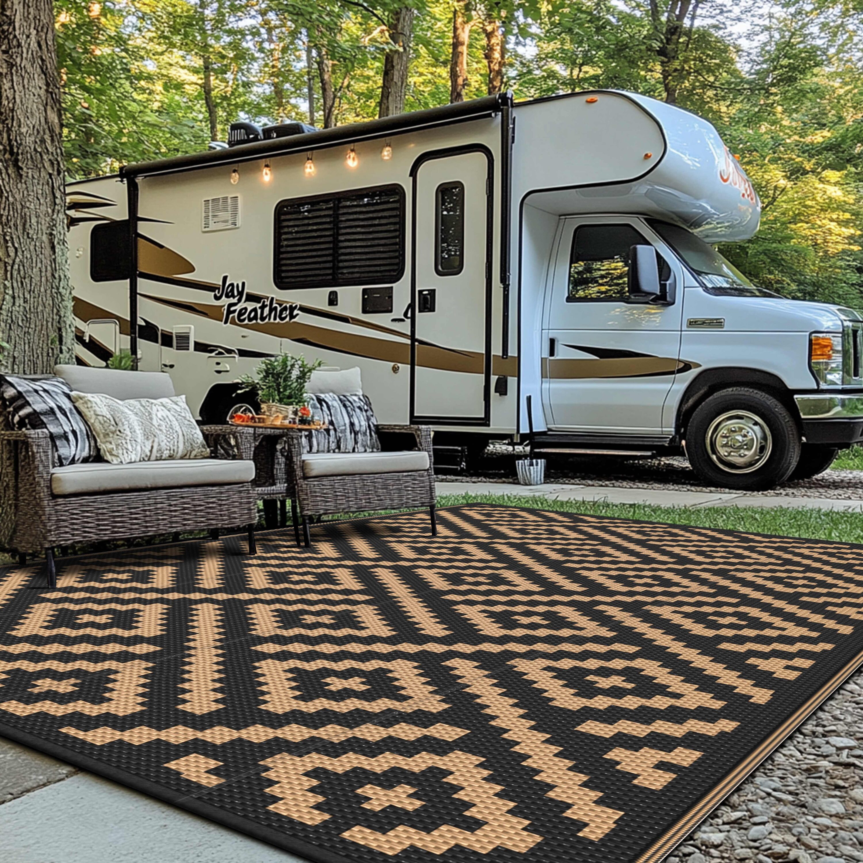 BAVNI PD03-BLACKBROWN-5X8 rugs - View #3