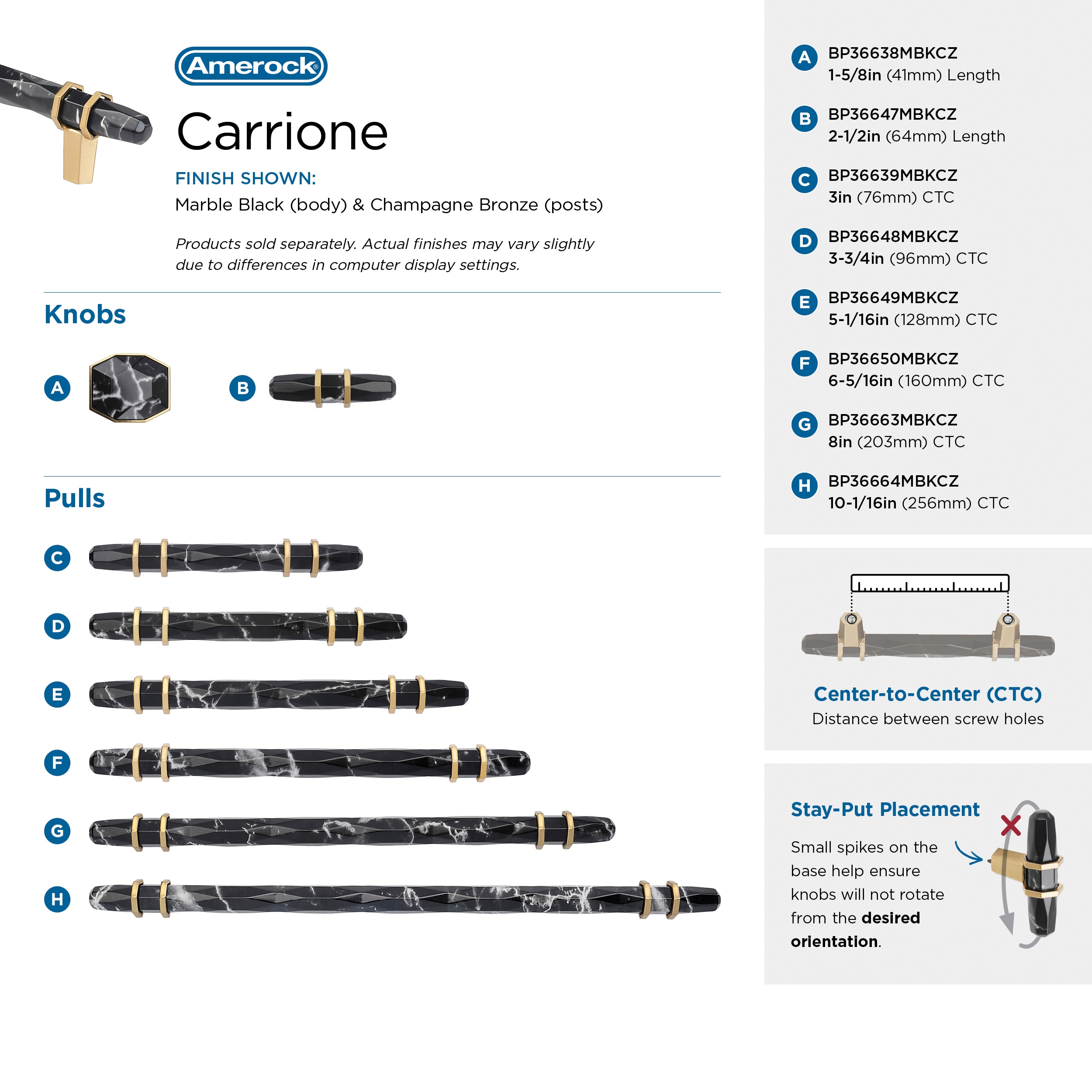 Amerock BP36648MBKCZ Cabinet-Pulls - View #5