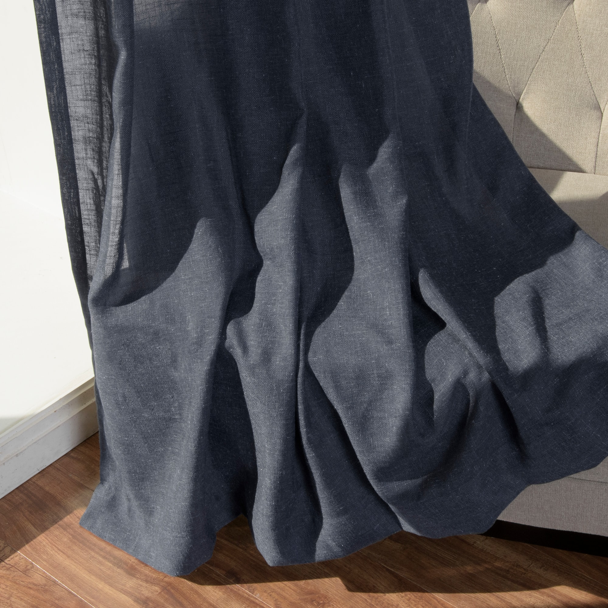 Best Home Fashion JC-GR-FAUXLIN-84-IND curtains - View #3