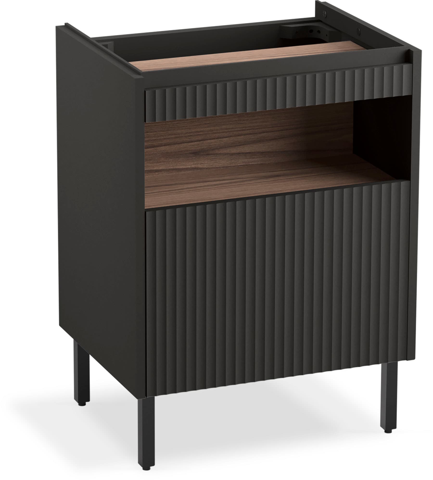 KOHLER 32161-DKS Spacity 23-in Dark Steel Floating Bathroom Vanity Base Cabinet without Top