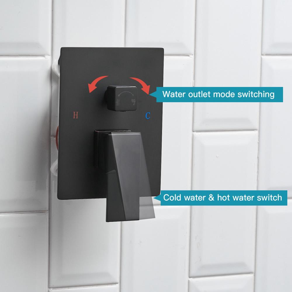 Parrot Uncle A-95012-BLACK-EG Showerhead-Bar-Panels - View #3