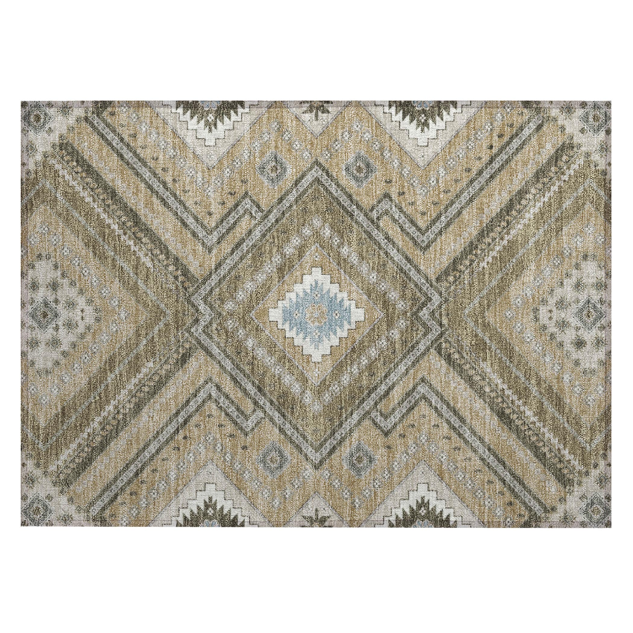Chantille Beige Rectangular Synthetic Washable Rug 1'8" x 2'6"