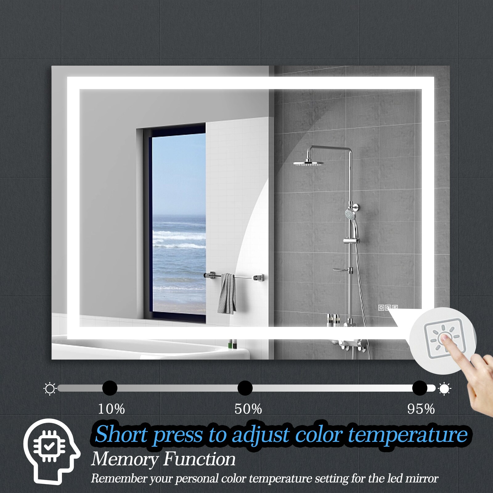 Forclover MRE-7GX4836 Framed-Bath-Mirrors - View #2