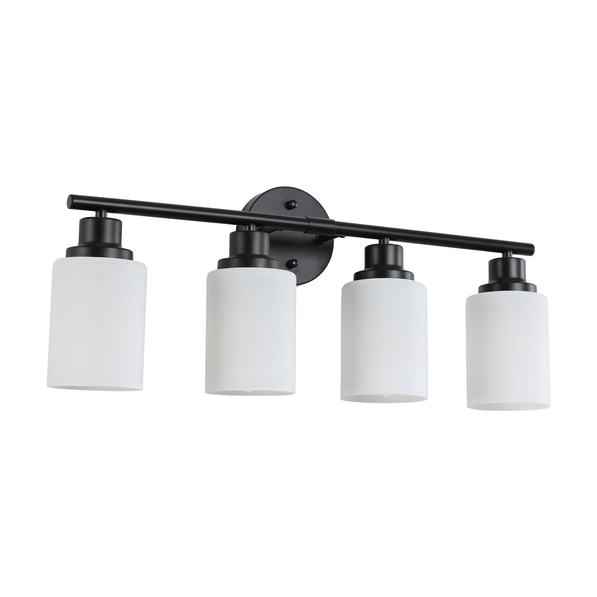 Flynama L-P186663 24.4-in 4 -Light Black Modern/contemporary Vanity light