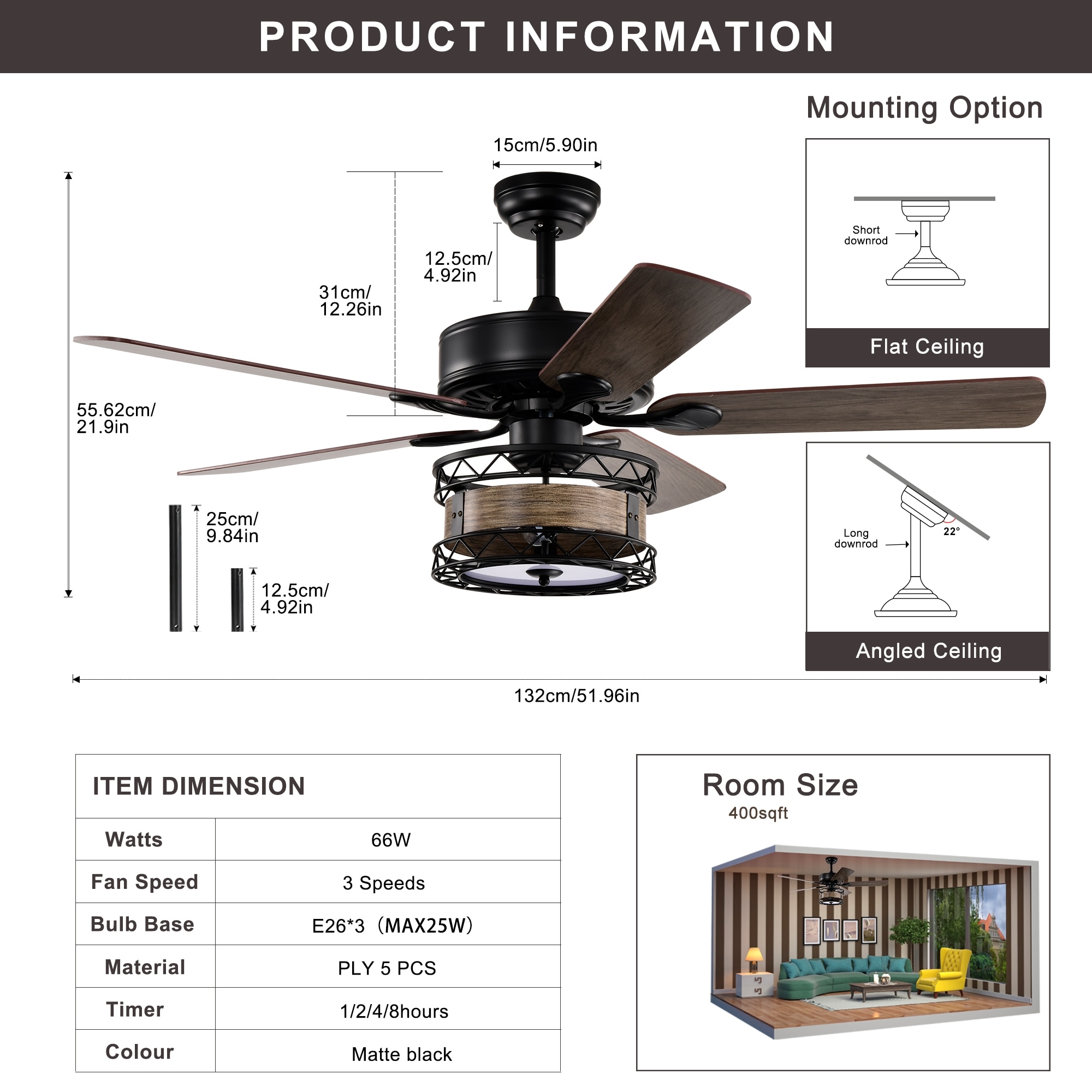 Oaks Decor BDHEMP176038 Ceiling-Fans - View #12