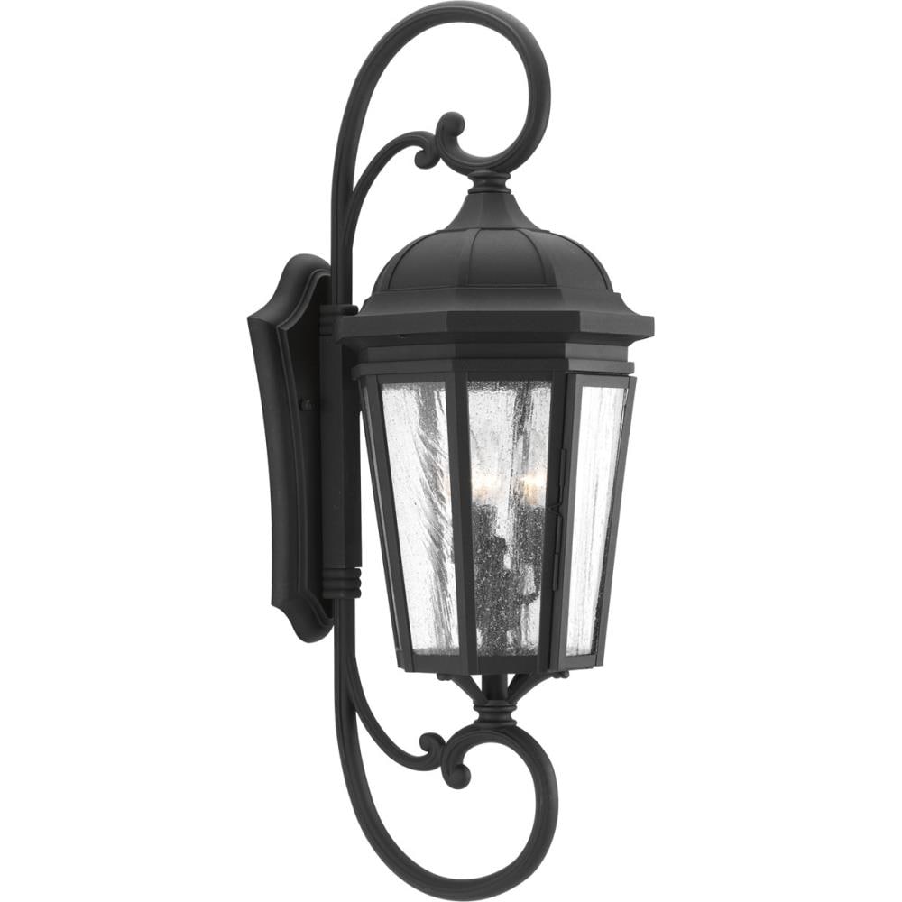 Progress Lighting Verdae 3-Light 30.5-in Textured Black; Outdoor Wall ...