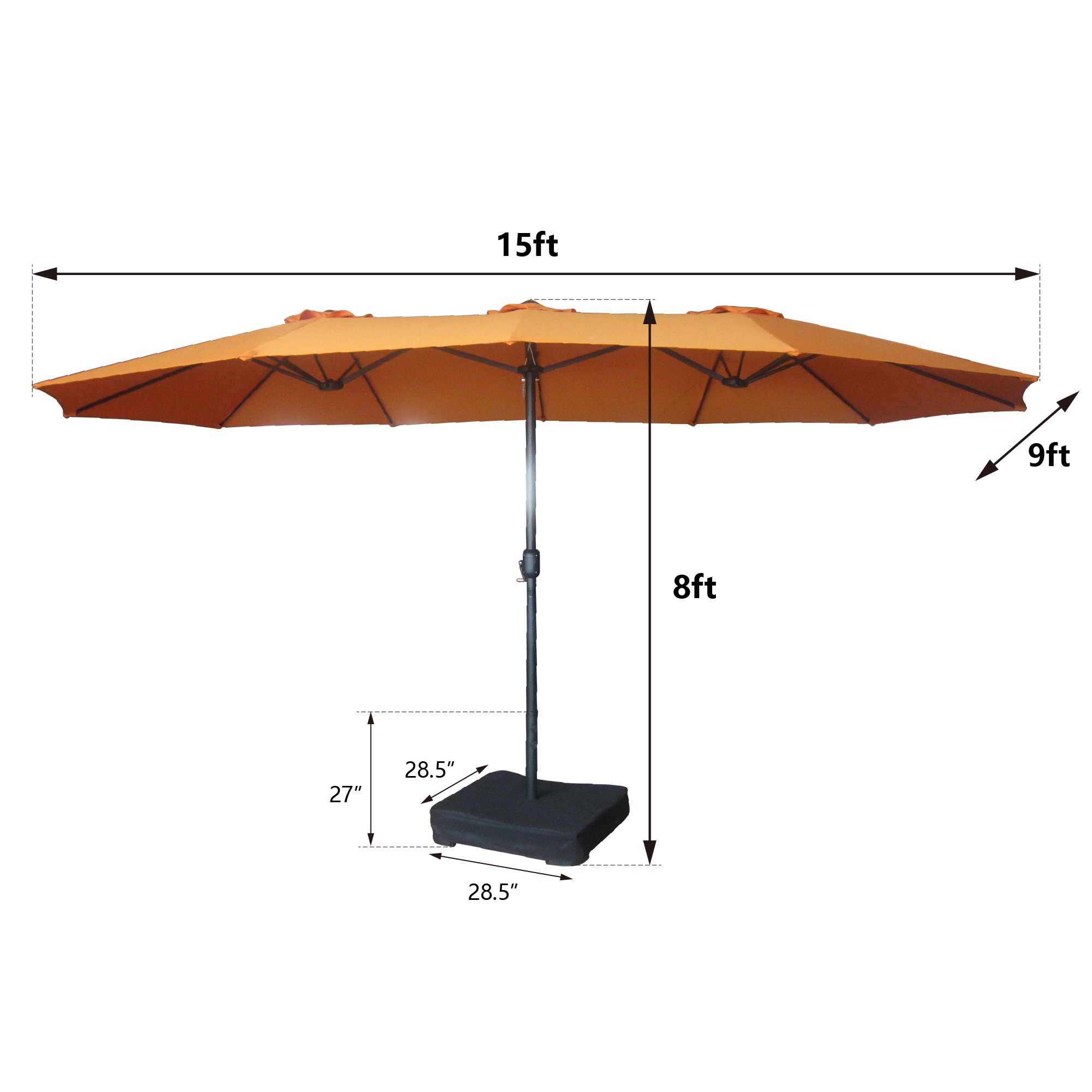 Clihome CLI-21ED37-3-OG Umbrellas-2 - View #4