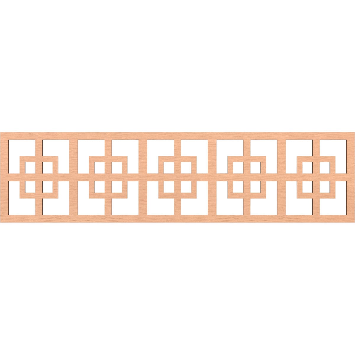 Ekena Millwork MLDA12X47CMBAL Cambridge Fretwork Flat Trim 13-in x 3.92-ft Alder Brown Unfinished 2155984 Pierced Wall Panel Moulding