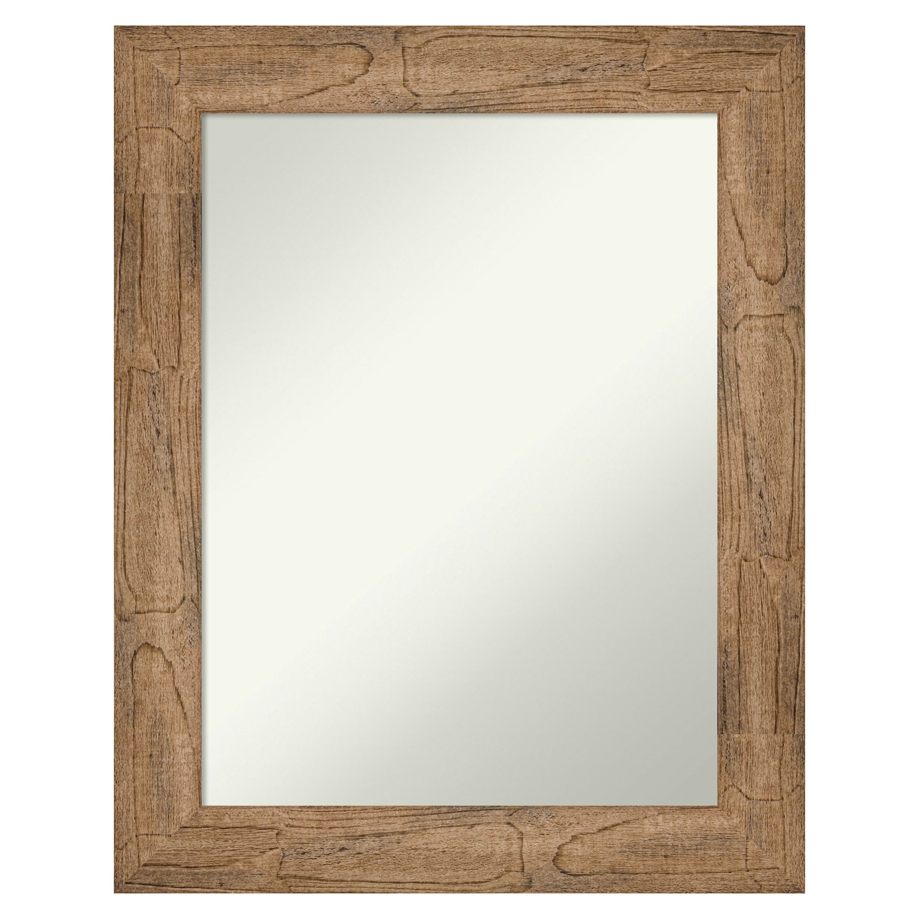Owl Brown Distressed Wood Rectangular Wall Mirror for Nursery