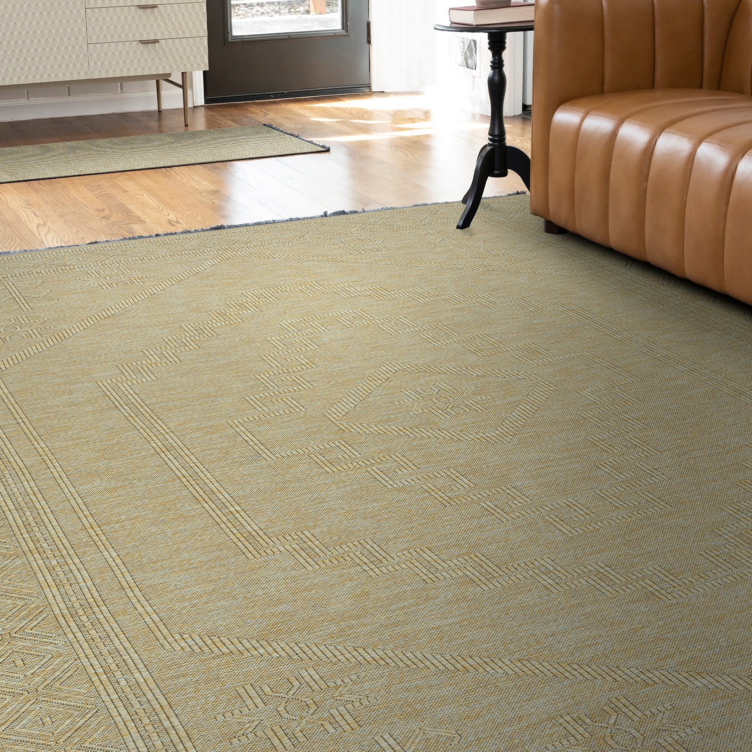 Tayse ALM2465 8X10 Alma 8 x 10 (ft) Loomed Cotton Sage Green Rectangular Indoor Geometric Mid-Century Modern Machine washable Area rug