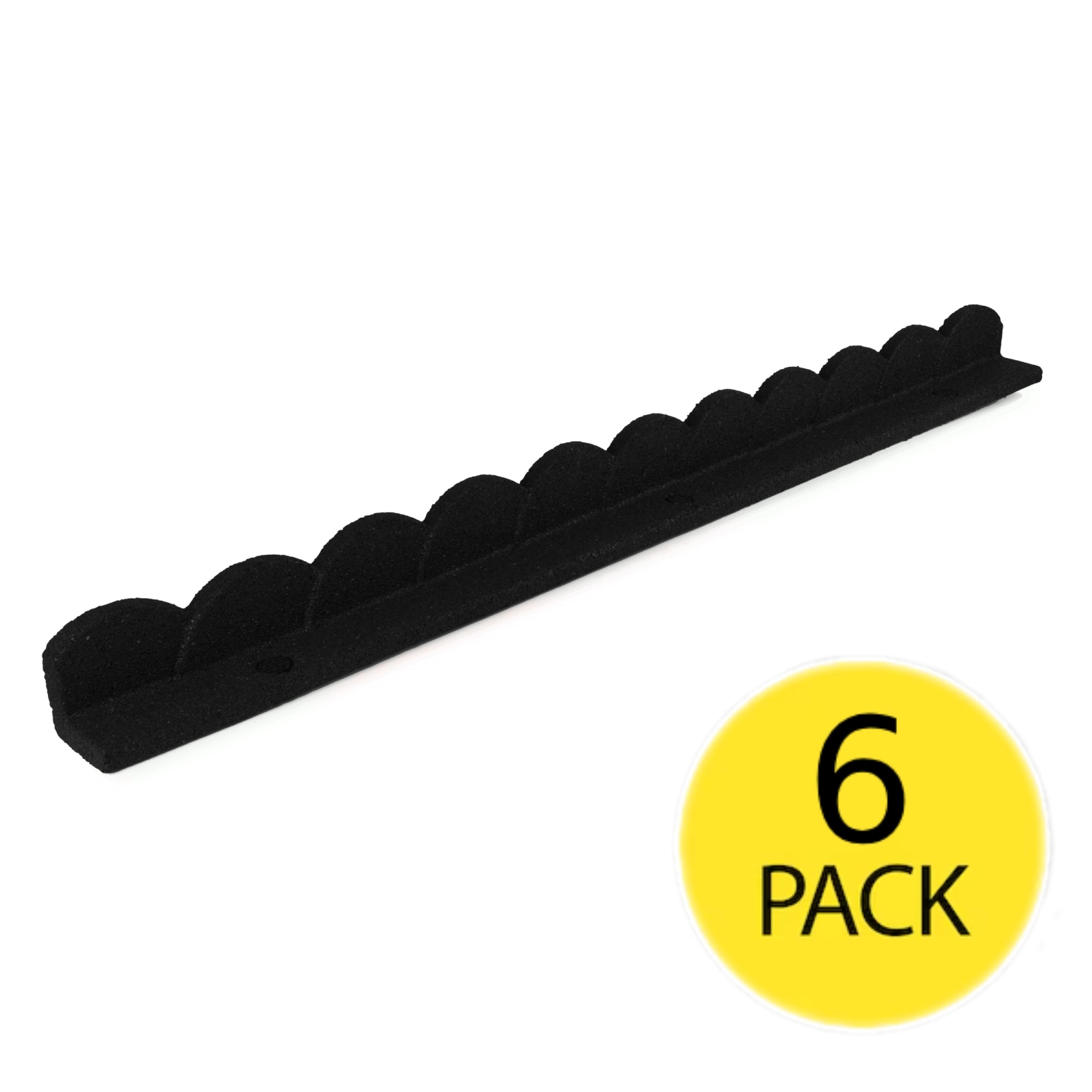 GroundSmart 4-ft x 3-in Sea Scallop 6 -Pack IMC Outdoor Living Rubber Landscape edging section #DCLSE4BK6