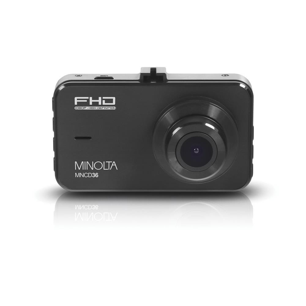 Minolta ELBMNCD36BK MNCD36 1080p Full HD Dash Camera with 3-Inch LCD Screen (Black)