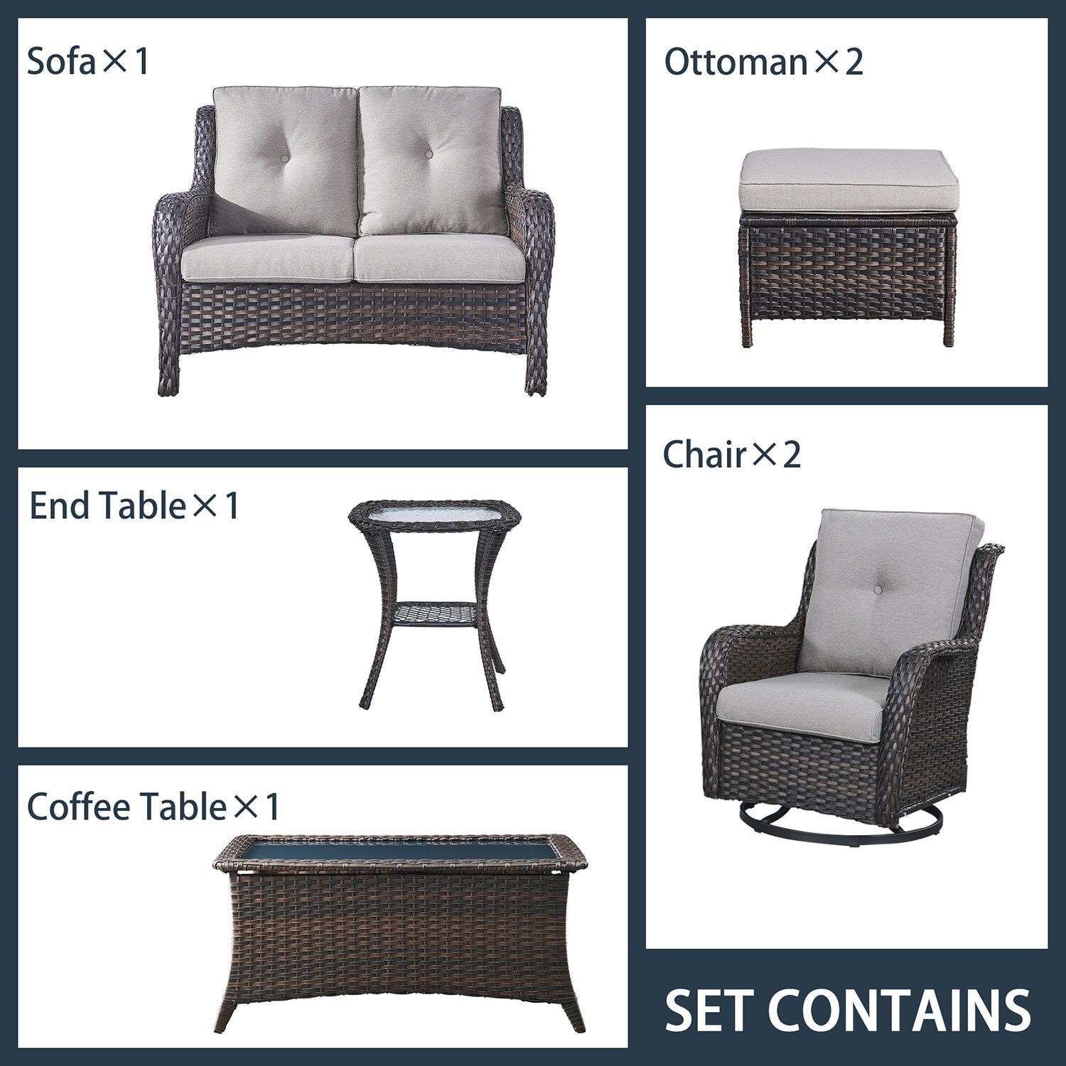 Rilyson FS038023014018025-3 Patio-Conversation-Sets - View #4
