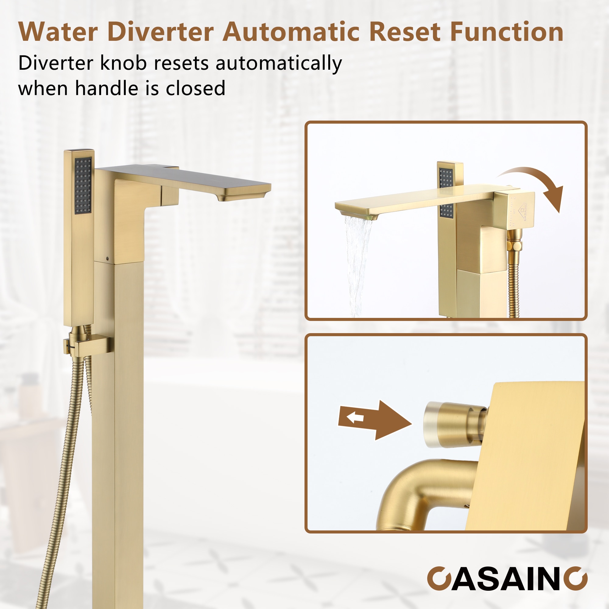 CASAINC KCLT0057-BG Roman-Tub-Faucets - View #7