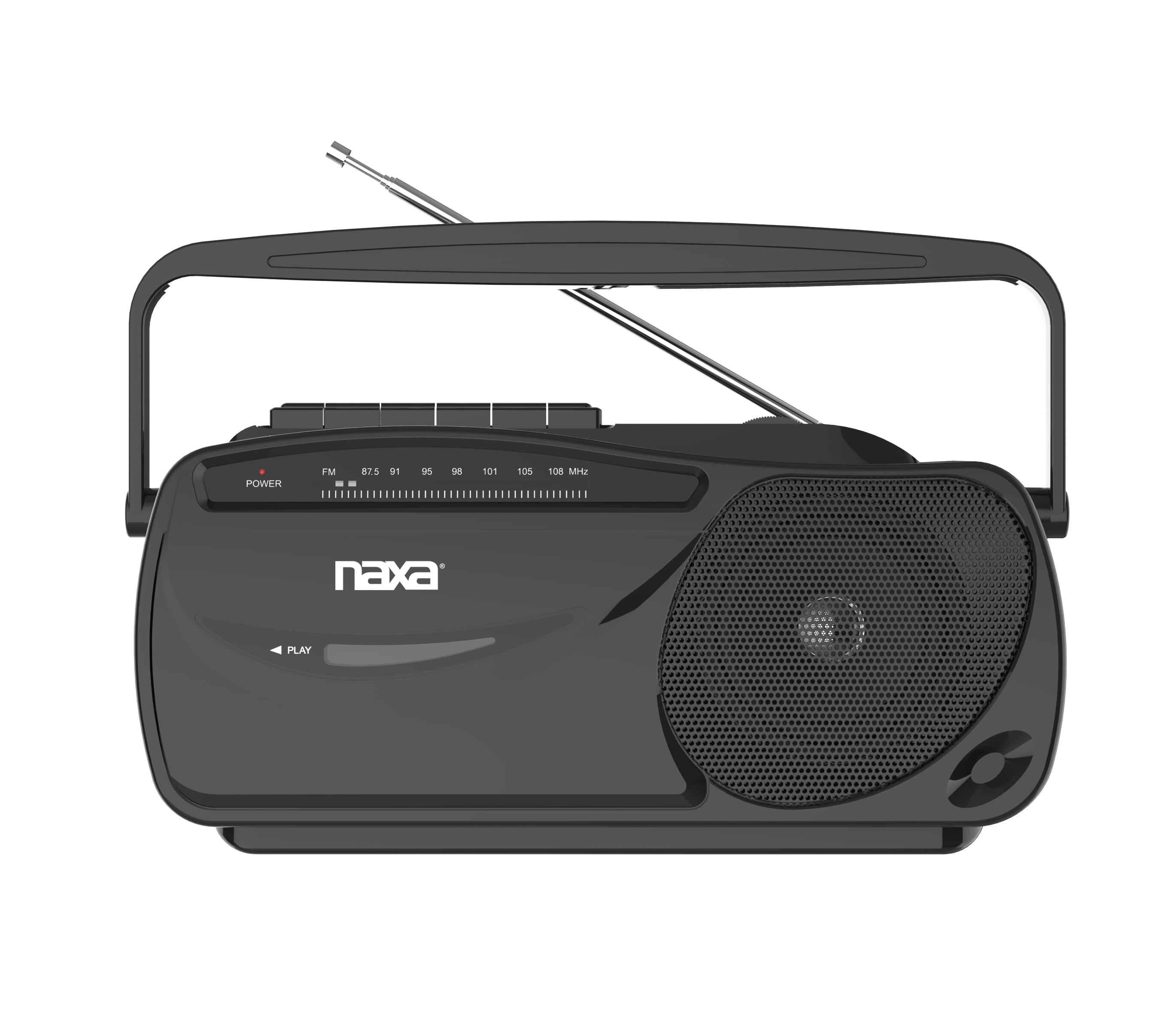 Panasonic AM/FM AC/DC Portable Radio - Metallic Chrome - Built-In Speakers  - Analog Display - Portable Boombox - Ideal for On-The-Go Listening
