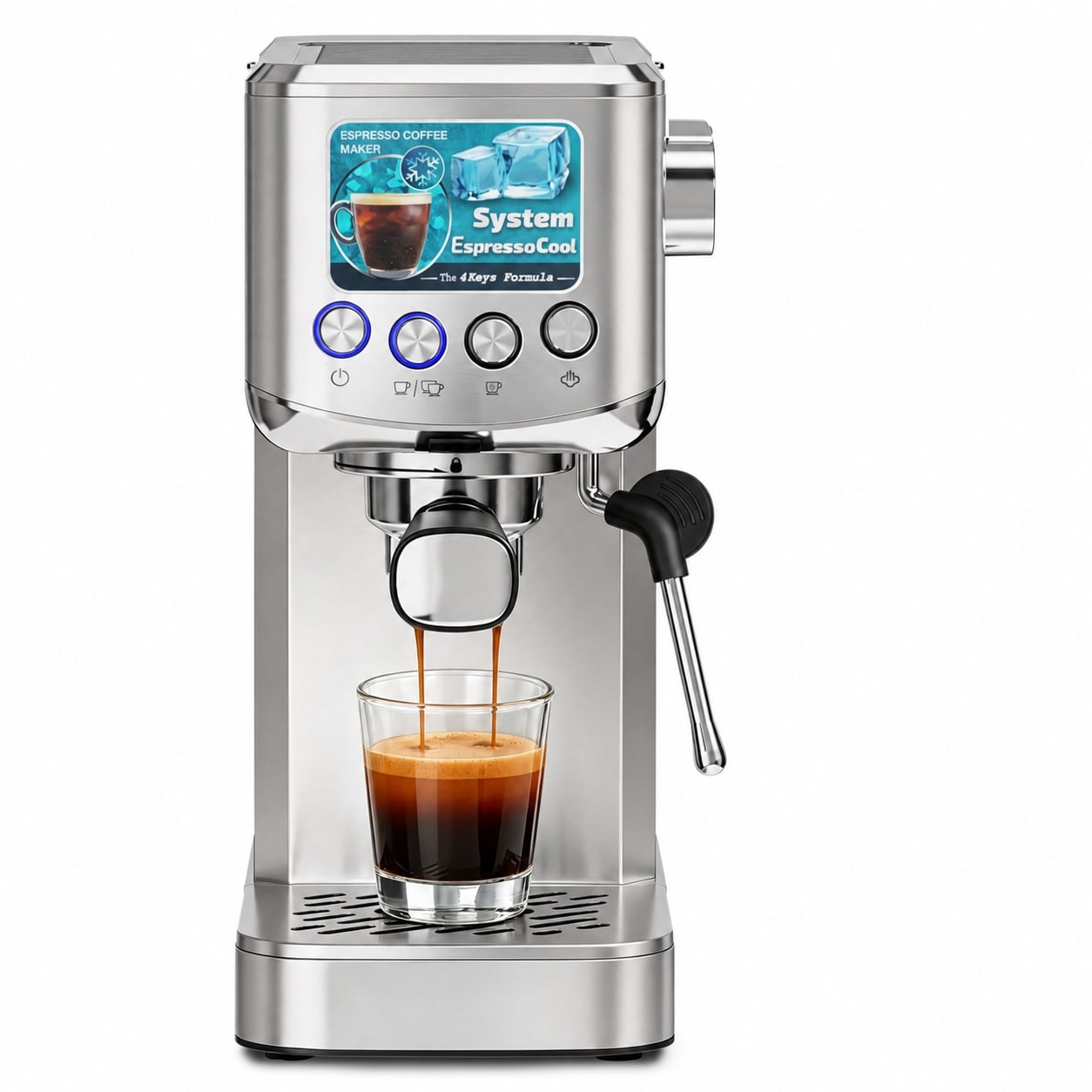 Aoibox -  20 Bar Espresso Machine with Milk Frother and 42 oz Removable Water Tank for Cappuccino...
