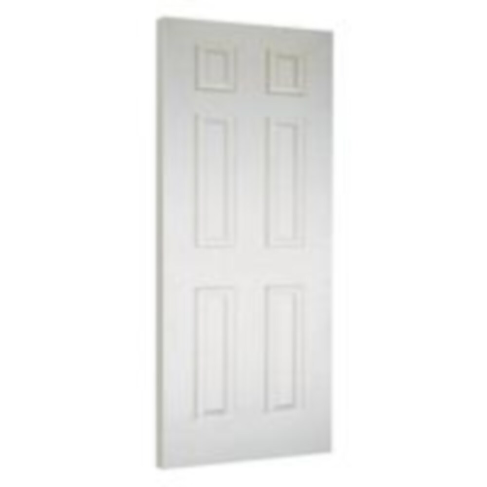 Masonite 690021 34-in x 80-in White 6-panel Smooth Hollow core Primed Molded composite Slab Door