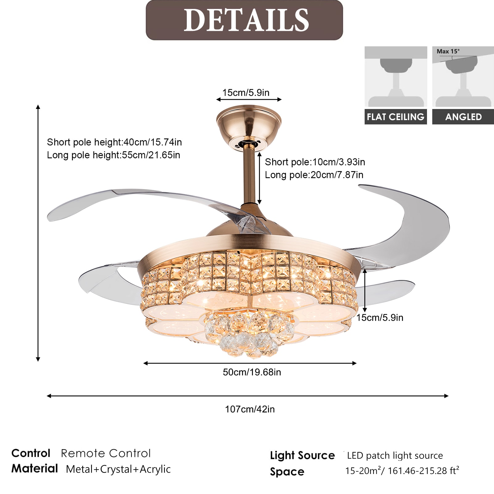 Oukaning JZUCOD-008100NS Ceiling-Fans - View #5