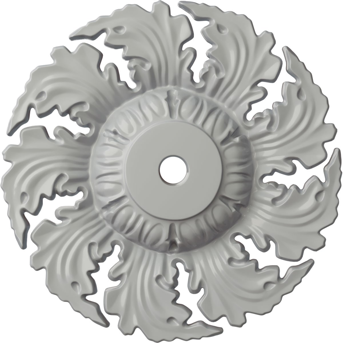 Ekena Millwork CM14NEFRF Needham 14.625-in W x 14.625-in L Painted Frost Polyurethane Whole Ceiling Medallion