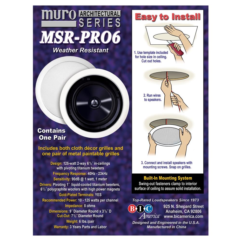 BIC America MSRPRO6 Portable-Speakers - View #7