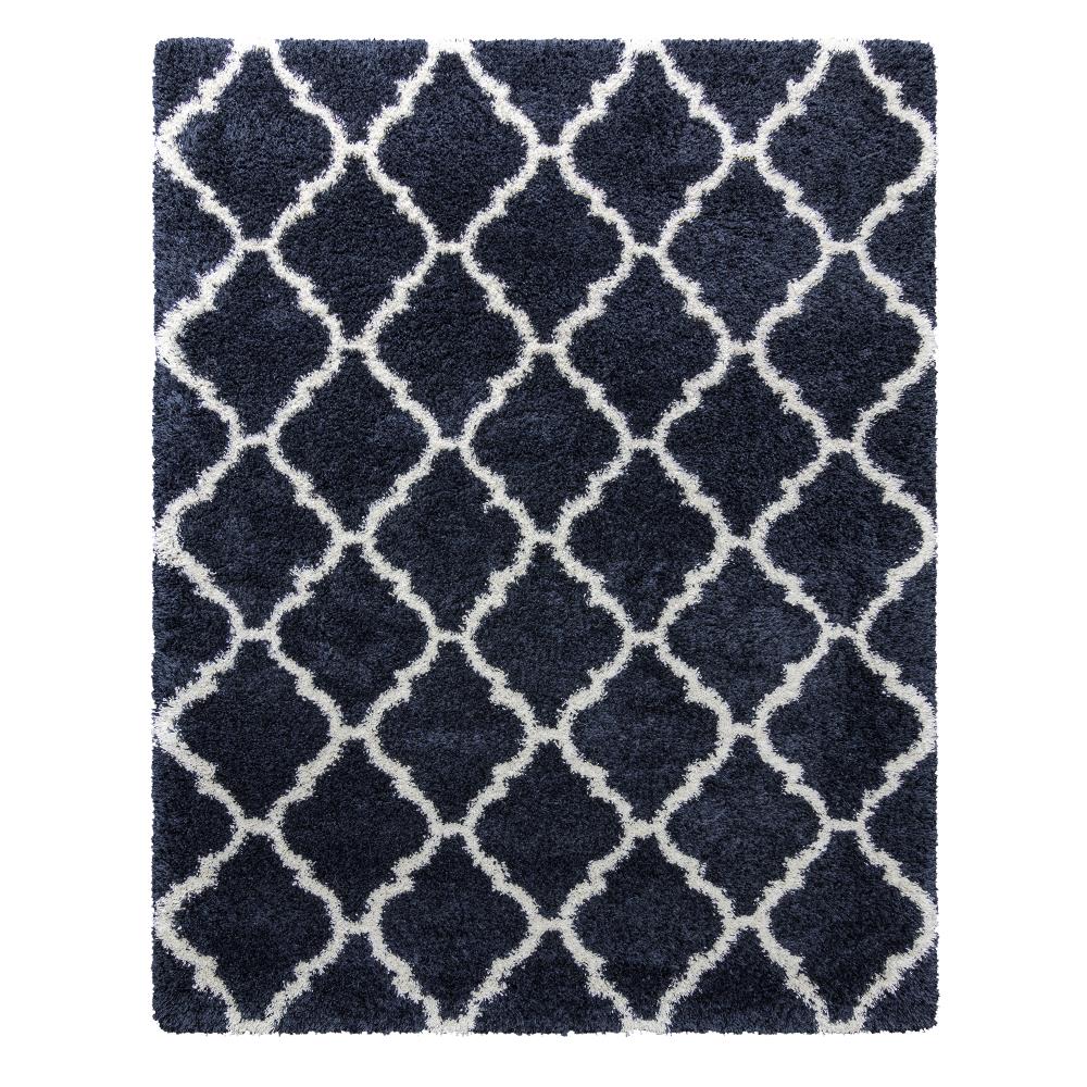 Laura Ashley 47361 Loft 6 x 9 Ivory W Navy Indoor Geometric Area Rug