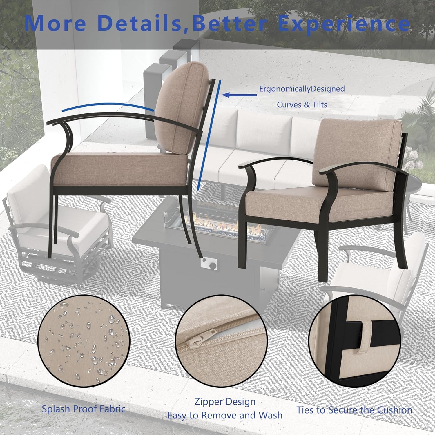 ALAULM LS-A-8QFP-SAND Patio-Conversation-Sets - View #6