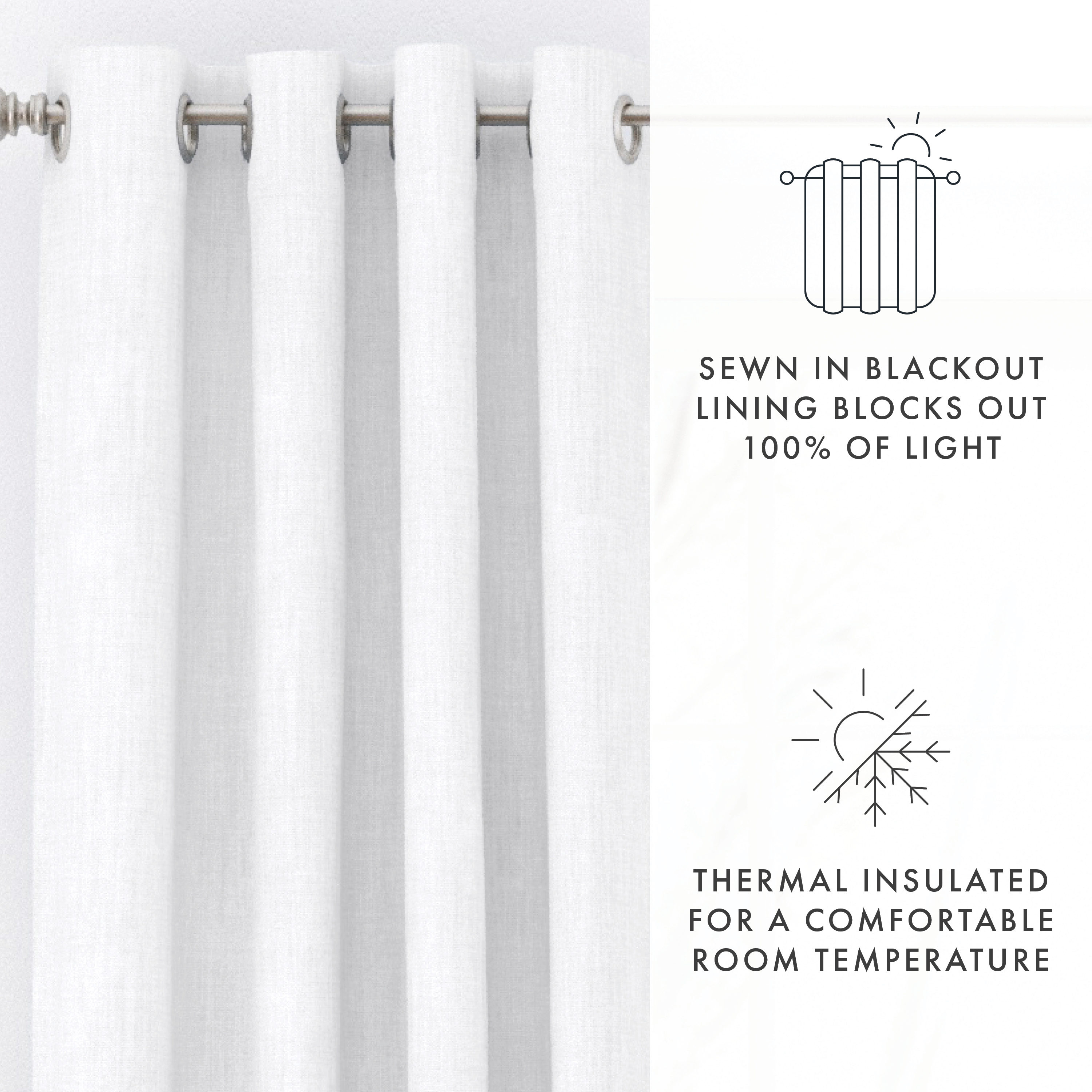 Ienjoy Home IH-CTGB-5084-WH curtains - View #5