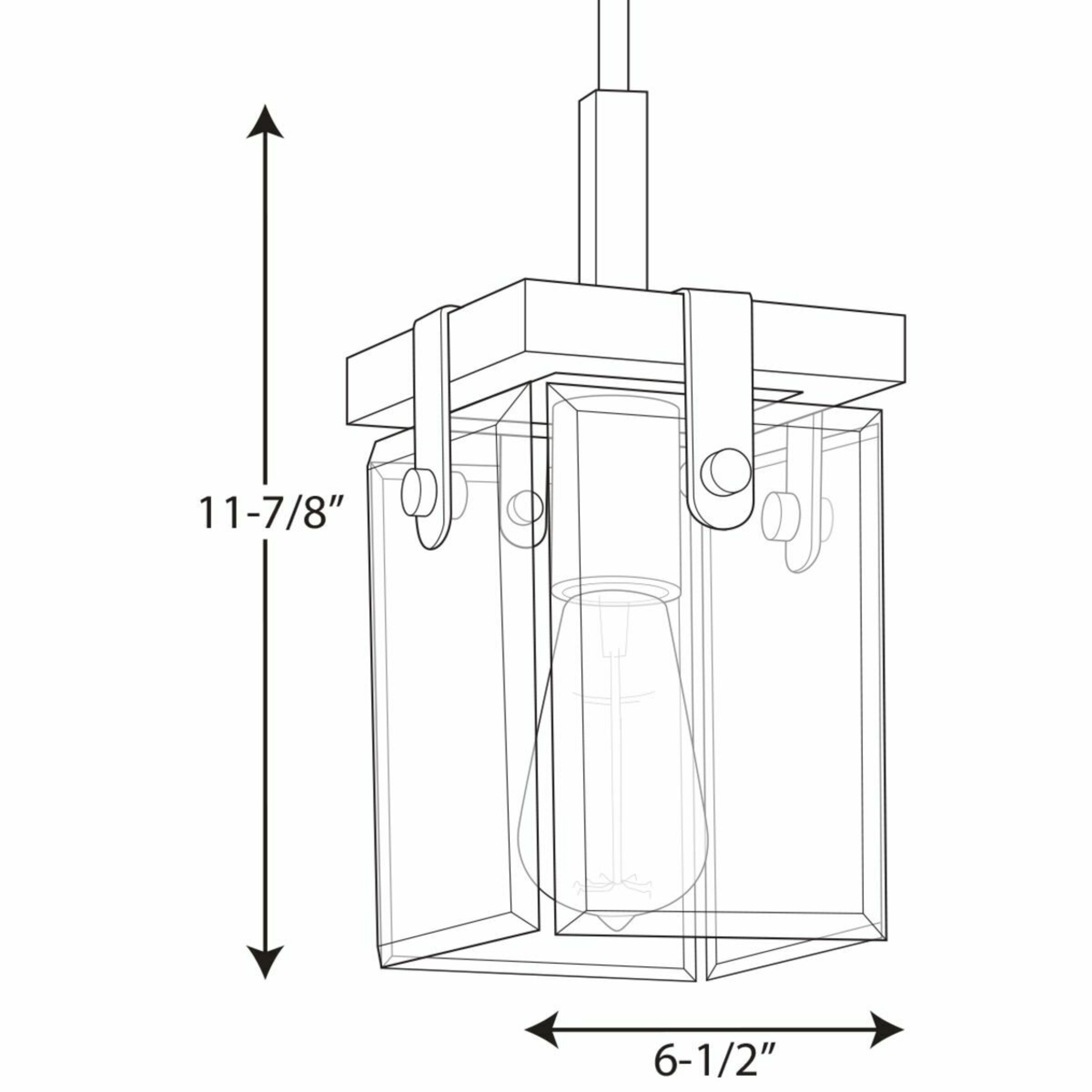 Progress Lighting Glayse Antique Bronze Modern/Contemporary Beveled ...