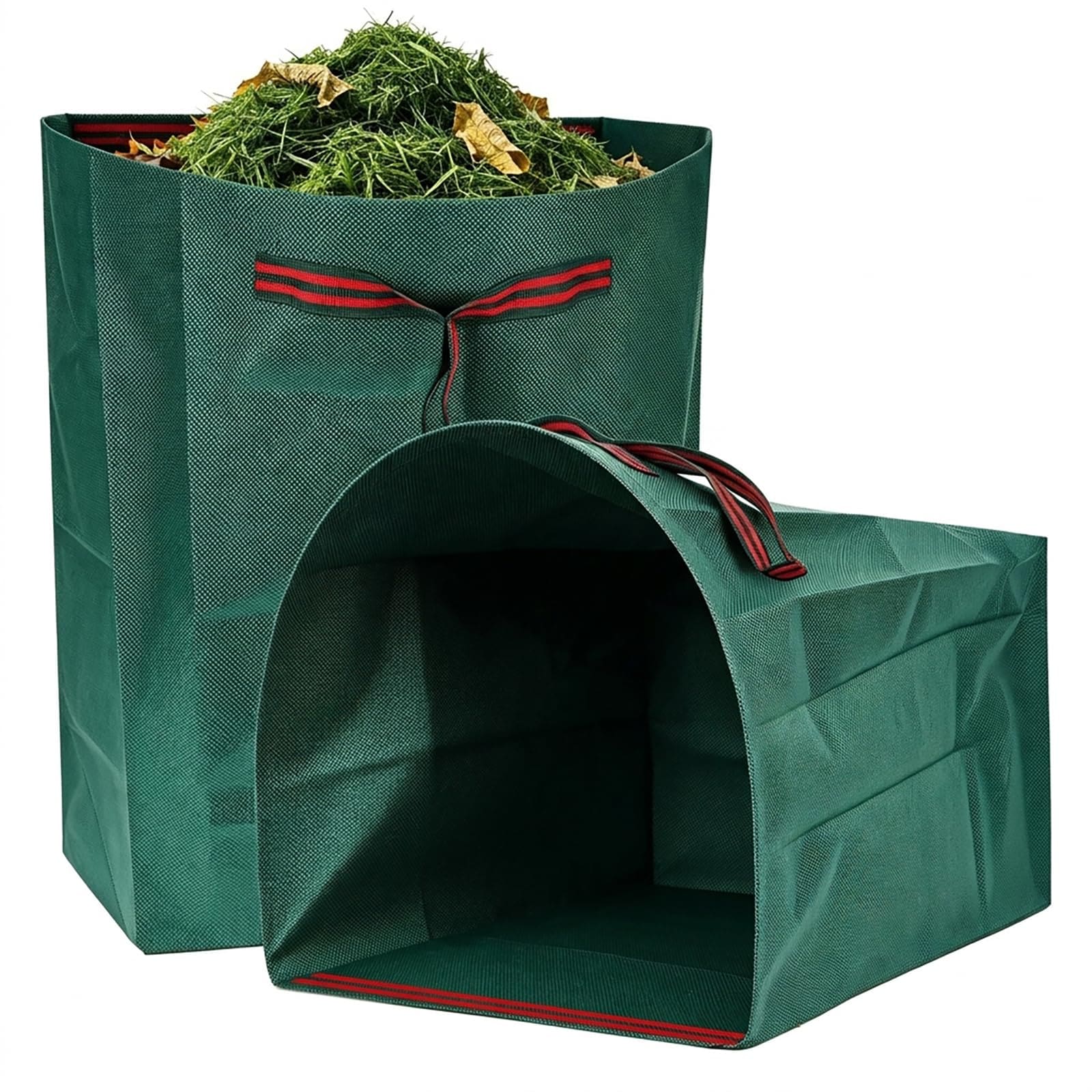 AOIZGMY  Leaf Collector and Yard Waste Bags 2 Pack 53 Gallon Heavy Duty Reusable Dustpan Type Lawn Bag Collapsible Leaf Bag for Grass Leaves